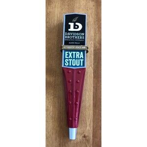 Davidson Brothers Brewing Co EXTRA STOUT Beer Tap Handle Mancave Bar Glens Falls